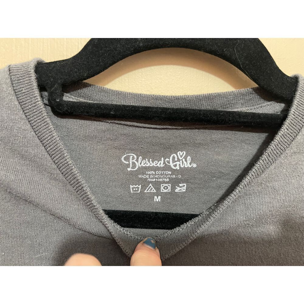 Blessed Girl Kind People Christian T-Shirt Inspirational Rainbow Floral Medium - Picture 3 of 8